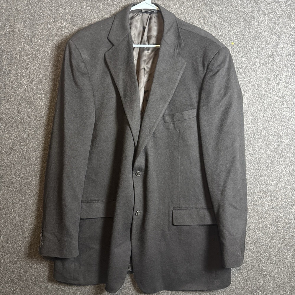 Pronto Uomo‎ Couture 48L Black 100% Cashmere Mens Blazer Jacket Sport Coat